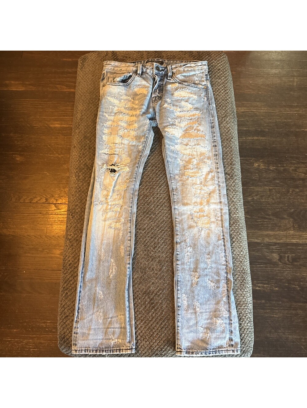 Cult Of Individuality Jeans Mens 32x34 Rebel Straight Japan Selvedge Patchwork